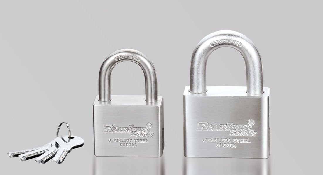 Rarlux Stainless Steel square Type Disc Padlock Anti-theft Safety Rust Proof Stainless Steel Padlock
