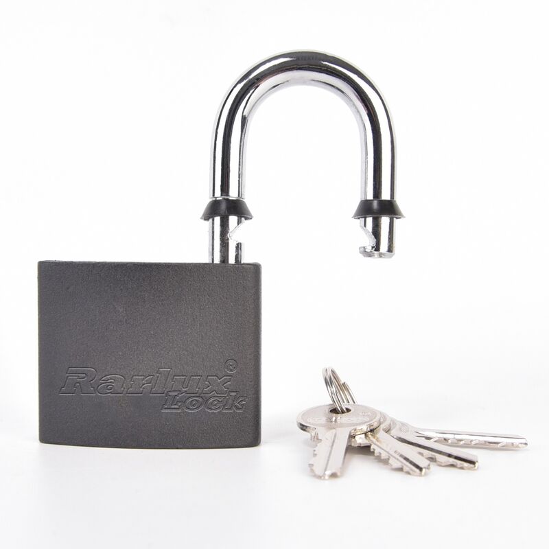 Best Durable Solid Iron Padlock with Key Arc Type Design Plastic Painted Surface High Safety