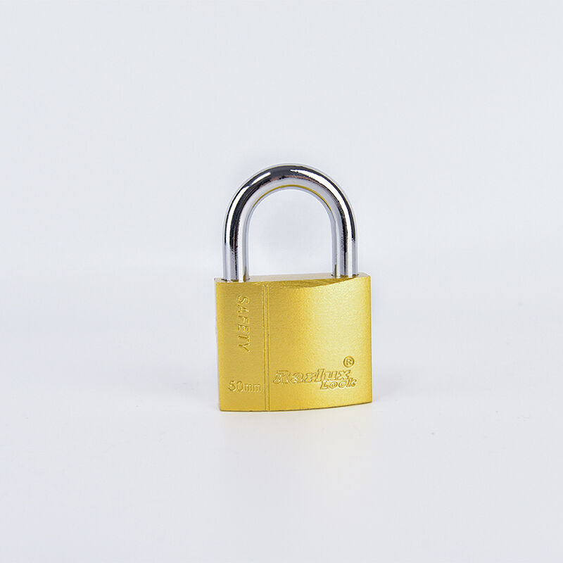 Rarlux Iron Padlock with Long Shackle and Brass Painted Cylinder 3 Iron Keys Anti-Rust Easy Installation