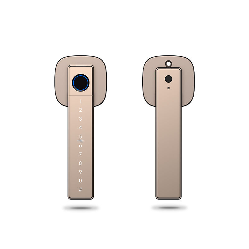 Tuya Smart Lock Fingerprint Electronic Keypad Entry Aluminum Alloy Royal Gold Color Durable Auto-locked Door Handle Smart