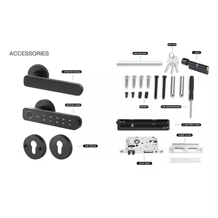 Smart Digital Electronic Security Fingerprint Door Lock for  Card and Passcode Unlock with Smart Lock and Door Handle