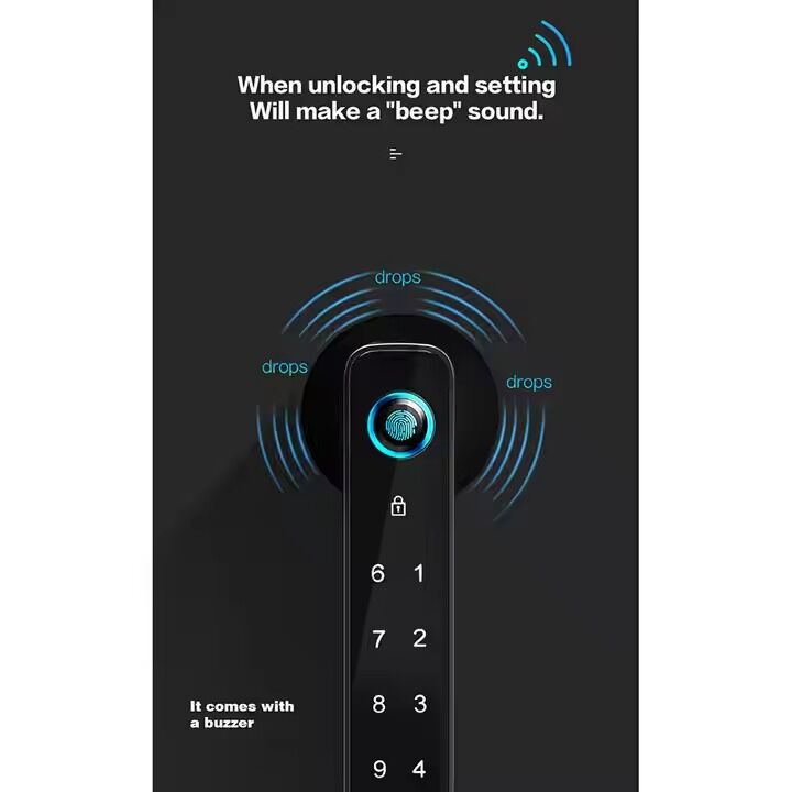 Smart Digital Electronic Security Fingerprint Door Lock for  Card and Passcode Unlock with Smart Lock and Door Handle