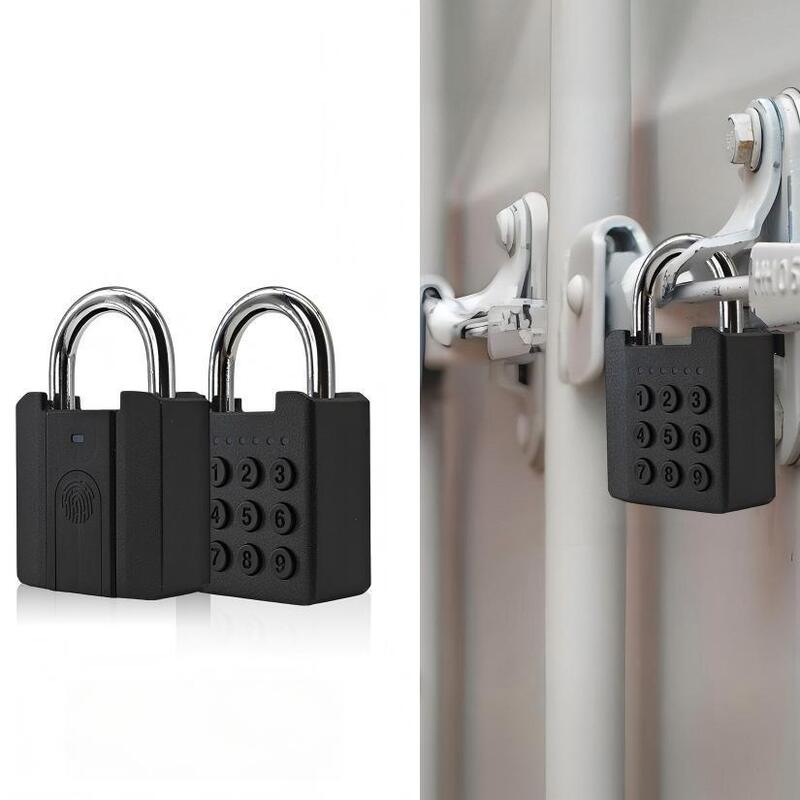 IP67 Waterproof Eco-Friendly Security Smart Fingerprint Padlock Zinc Alloy+ABS for Fingerprint Password with 20 Fingerprints