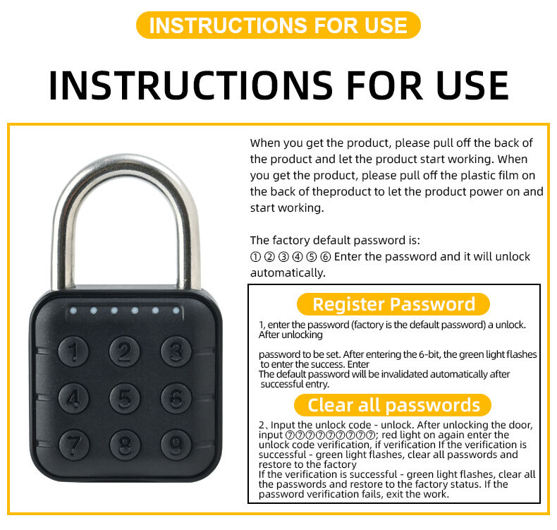 Security Electronic Combination Padlock Smart Fingerprint Padlock Home Waterproof TUYA Graffiti Bluetooth Lock Password