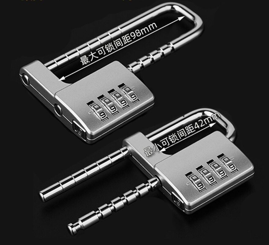 Rarlux Cross-border Outdoor Retractable Zinc Alloy Cabinet Door Combination Padlock Multi-speed Adjustable Four-digit Code Model