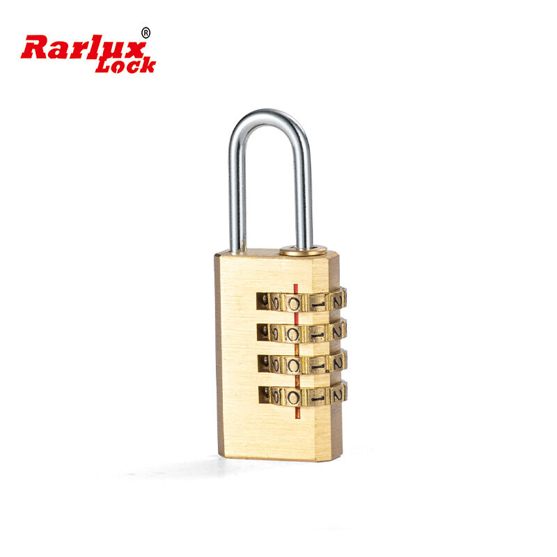 Rarlux 4 Digits Password Industrial Safety Eco-Friendly Durable High Safety Luggage Bag Brass Combination TSA Padlock
