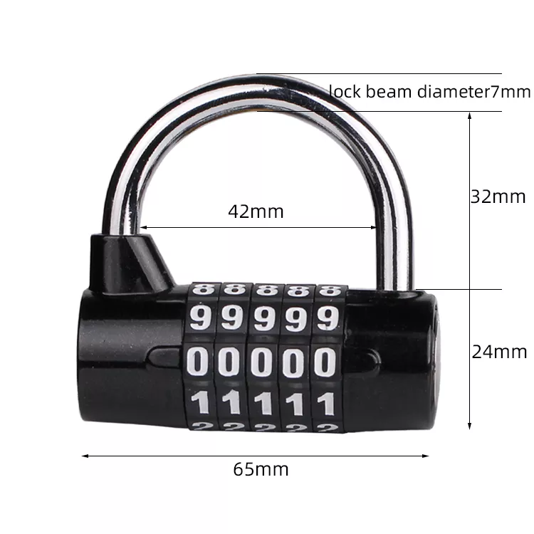 5-digit Code Security Password Zinc Alloy Combination Padlock for Gym Toolbox Cabinet-RARLUX L05 Model Eco-Friendly & Durable