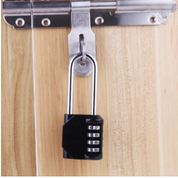 Locks Manufacturer 4 Digit Code Longe Shackle Zinc Alloy Lock Keyless Antitheft Password Combination Padlock