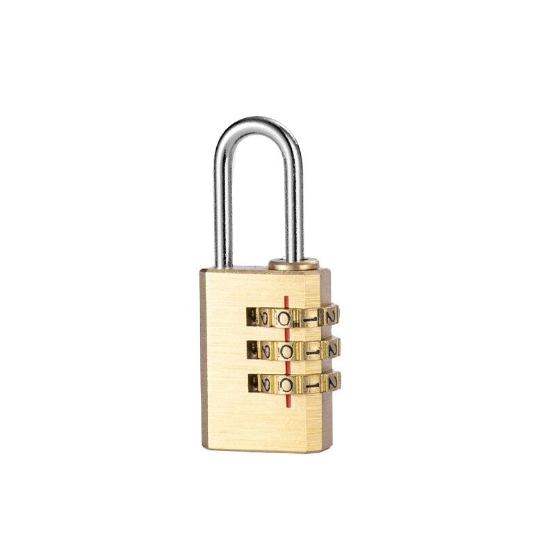 Rarlux 3 Digits Password Tsa Padlock  Luggage  Bag Copper Code  Four Numbers Brass Combination Padlock