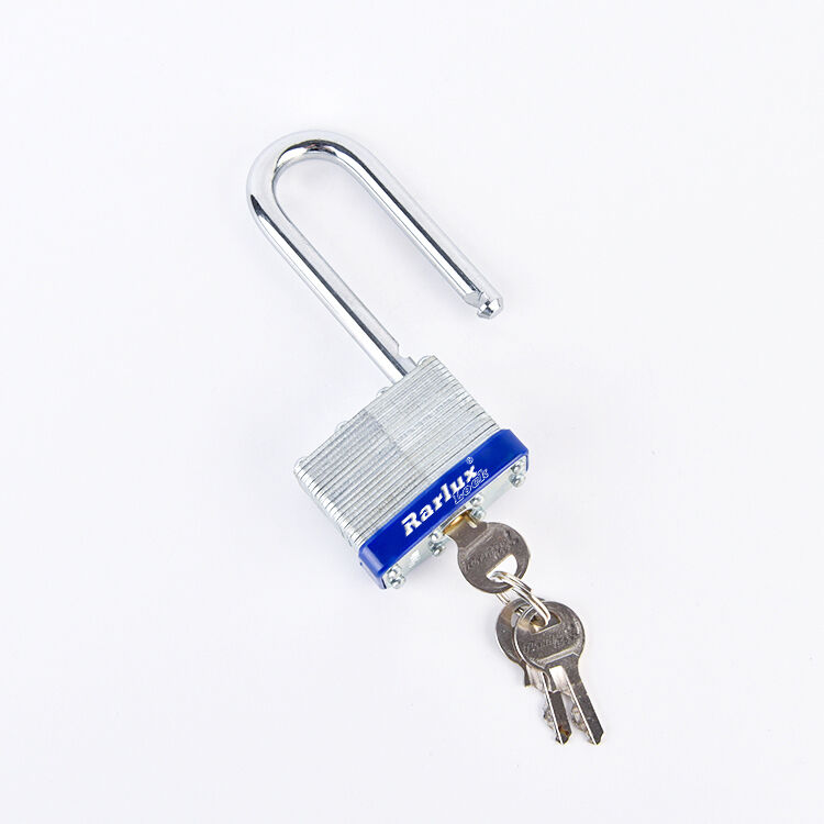 Steel Laminated Keyed Padlock with 2 Brass Keys Heavy Duty Weatherproof Outdoor Use Custom Logo