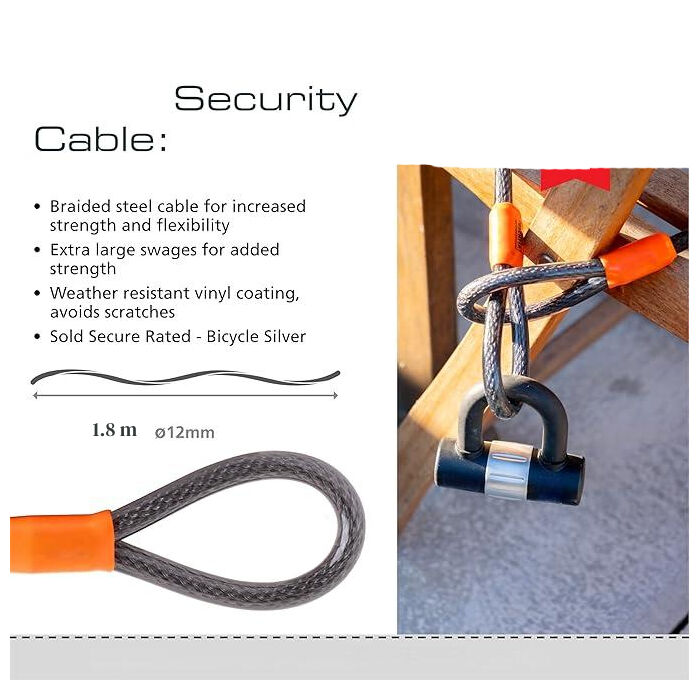 Rarlux 8402 Heavy Duty U-Lock Bicycle Chain Lock with Key Anti-Theft Multi-Specifications