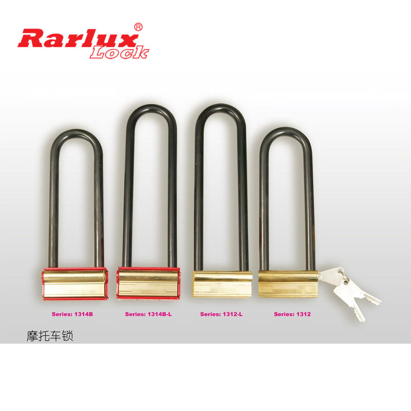 Rarlux Durable Anti-Theft Motorcycle Iron Padlock U Lock Set with Key and Chain