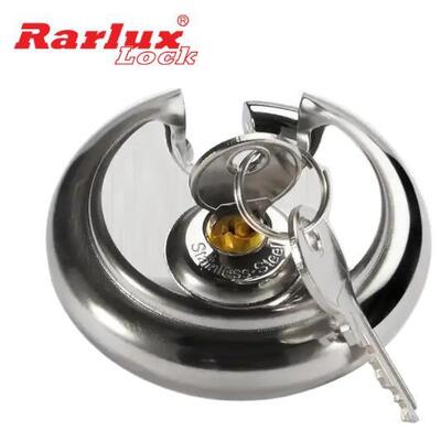 Rarlux 90mm 인기 판매 디스크 패드락, 헤비듀티 방수 도난 방지 스테인리스 스틸 라운드 디스크 도어 패드락