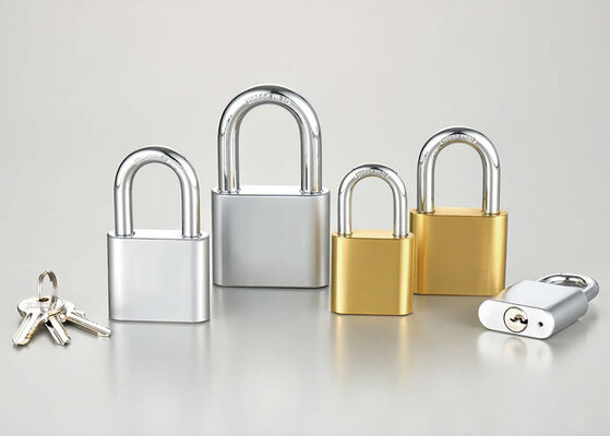 SOLID BRASS PADLOCK WITH SHACKLESPRUNG（NICKEL PLATED /BRASS BRUSH)
