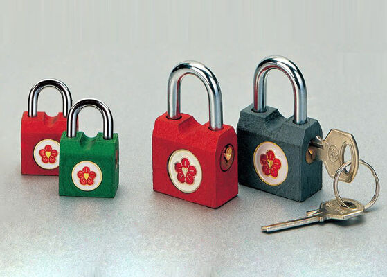 SIDEOPENING COLORED IRON PADLOCK
